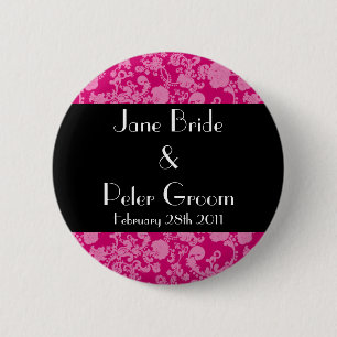 Floraler Rokoko-Hochzeit, Souvenir-Button Button