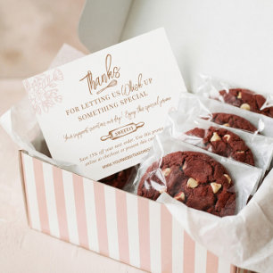 Floraler Schneebesen Bäckerei Geschäft Promo Code Dankeskarte