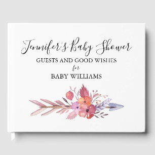 Floraler Stammespfeil Baby Shower Gästebuch