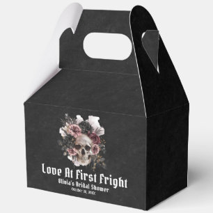 Floraler Totenkopf Liebe auf den ersten Schrecken Geschenkschachtel
