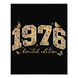 Florales 50. Geburtstags-Limited-Edition 1976 Fotodruck
