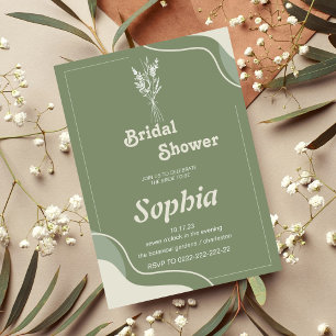 florales 70er-Jahre RETRO groovy Hippie-JUNGGESELL Einladung