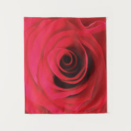 Florales abstraktes Design, rote Rose Wandteppich
