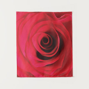Florales abstraktes Design, rote Rose Wandteppich