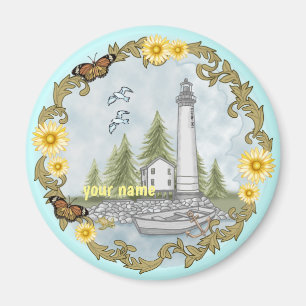 Florales Alabama Leuchtturm Magnet
