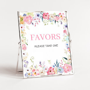Florales Baby-in-Blüte-Baby-Shower-Gastgeschenk-Sc Poster
