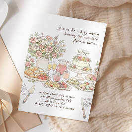 Florales Babyparty-Garten-Brunch-Fest Einladung