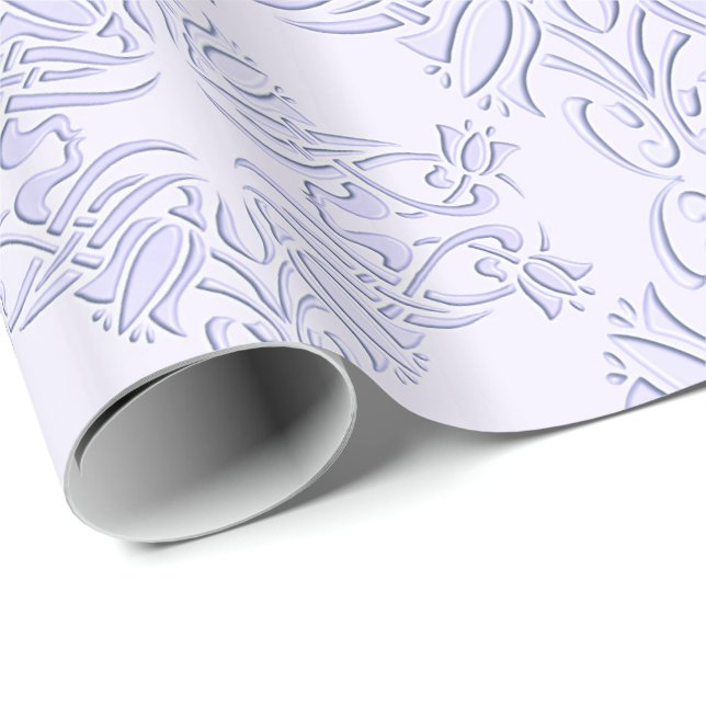 florales Barockmuster Geschenkpapier (Rolleneckpunkt)