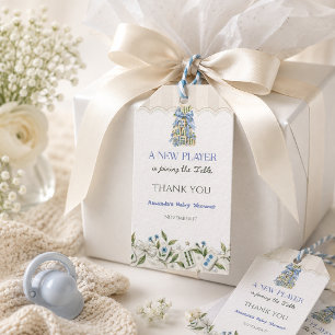 Florales Blaues Neues Spieler Mahjong Baby Boy Sho Geschenkanhänger