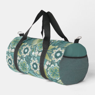 Florales Boho-Botanikmuster Duffle Bag