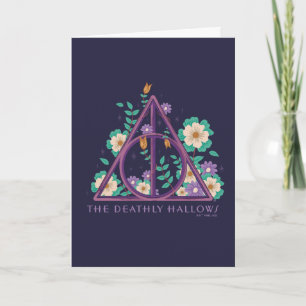 Florales Deathly Hallows Grafik Karte