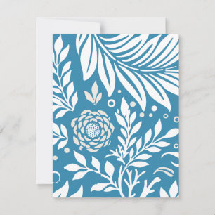 Florales Design 20 Mitteilungskarte