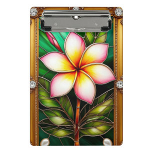Florales Design im goldenen Rahmen Mini Klemmbrett