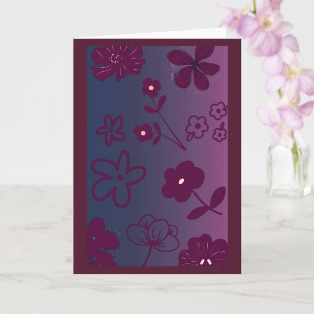 Florales Design  Karte (Orchidee)