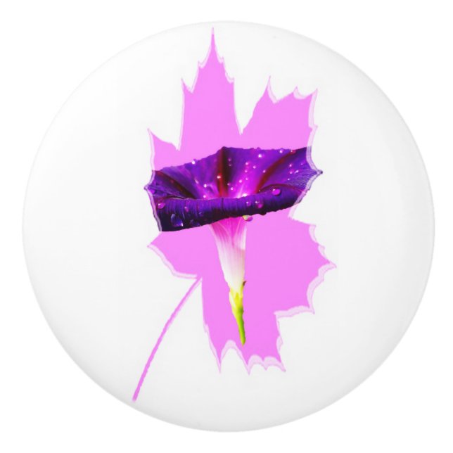 Florales Design  Keramikknauf (Vorderseite)