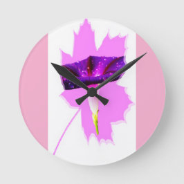 Florales Design Runde Wanduhr