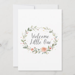 Florales Einladungstemplate für Baby Shower Einladung