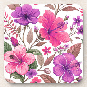 Florales Farbenmeer, Duschvorhang Getränkeuntersetzer