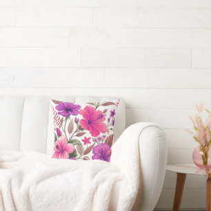 Florales Farbenmeer, Duschvorhang Kissen