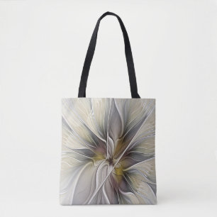Florales Fraktal, Fantasie-Blume mit Erdtönen