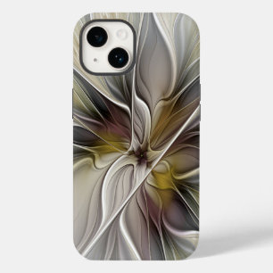 Florales Fraktal, Fantasieblume mit Erdtönen Case-Mate iPhone 14 Hülle