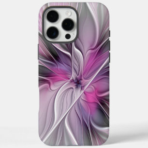Florales Fraktal Modernes Abstraktes Blumen Pink G iPhone 16 Pro Max Hülle