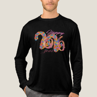 Florales Frohes Neues Jahr 2026 Tri-Blend Shirt