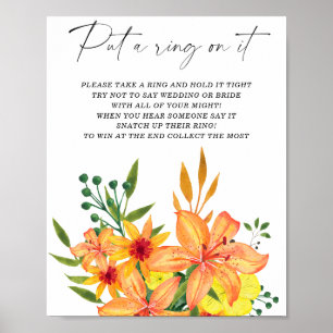 Florales Frühlings-Spiel: Leg es drauf an Poster