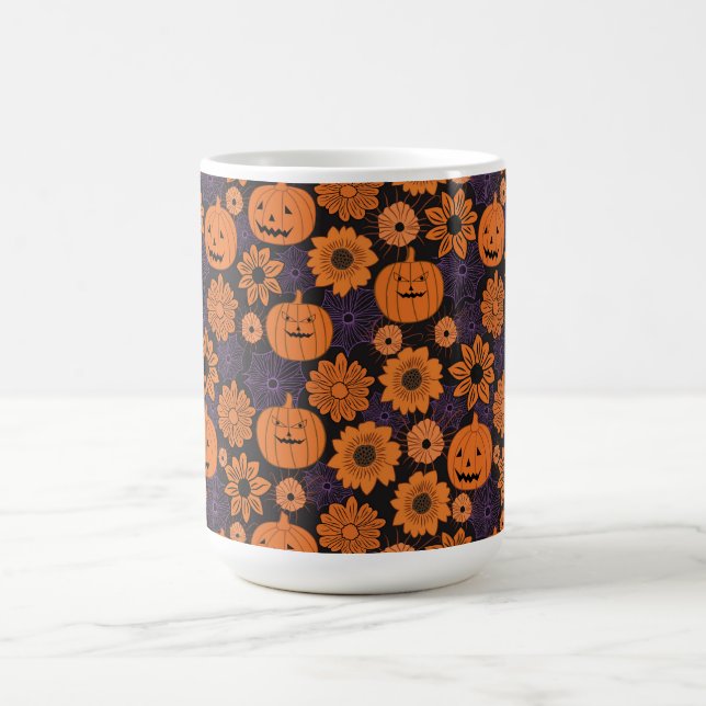 Florales Halloween Kaffeetasse (Mittel)