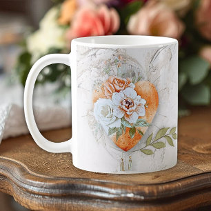 Florales Herz Jesu mit sanften Neutraltönen & Bota Kaffeetasse