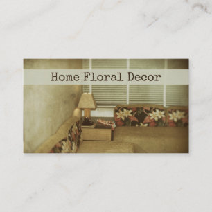 Florales Inneneinrichtungsdesign für Möbel Visitenkarte