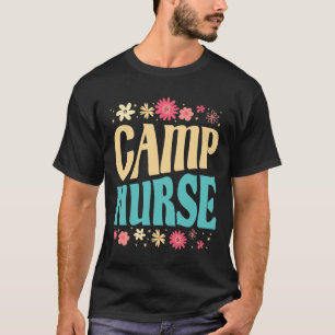 Florales Krankenschwester-Outfit Sommer-Camping Re T-Shirt