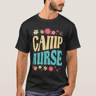 Florales Krankenschwester-Outfit Sommer-Camping Re T-Shirt