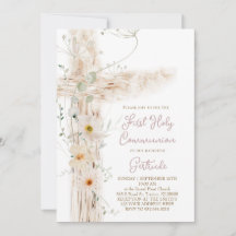 florales Kreuz Erstkommunion