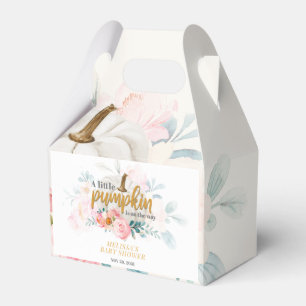 Florales Kürbis-Aquarell Herbst-Baby-Shower Geschenkschachtel