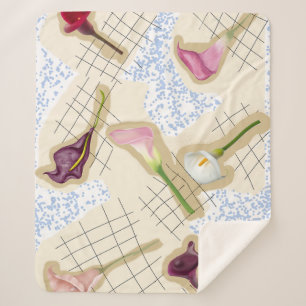 Florales Lilienmuster  Sherpadecke