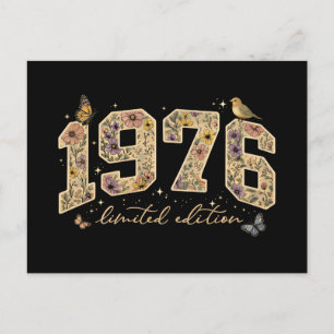 Florales limitiertes 50. Geburtstagsjubiläum 1976 Postkarte