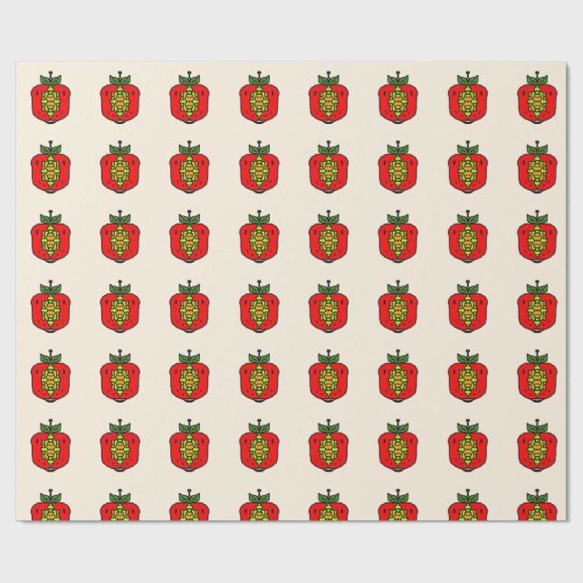 Florales Mandala-Muster Geschenkpapier (Flach)