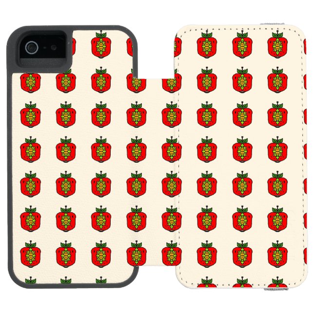 Florales Mandala-Muster Incipio iPhone Geldbeutel-Hülle (Folio Geöffnet)