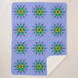 Florales Mandala-Nahtloses Muster Sherpadecke