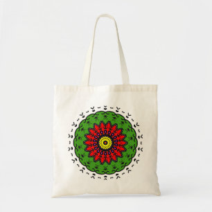 Florales Mandala-Nahtloses Muster Tragetasche