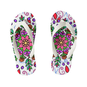 Florales Mandala-Sandale Kinderbadesandalen