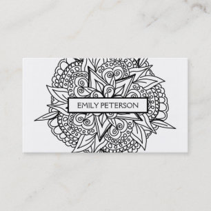 Florales Mandala Visitenkarte