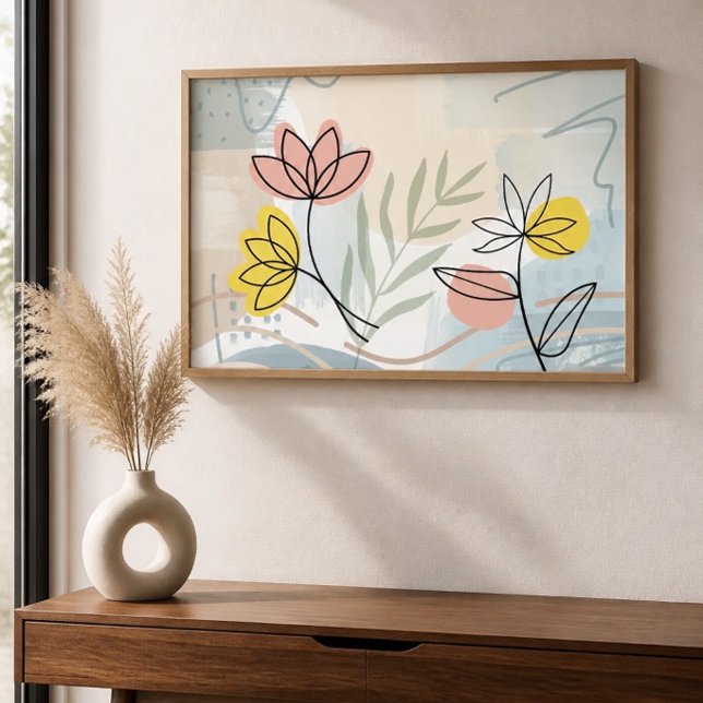 Florales minimalistisches Abstrakt Poster (Von Creator hochgeladen)