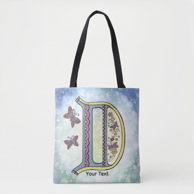 florales Monogramm D (Vorderseite)