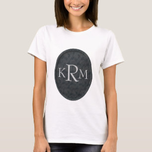 Florales Monogramm mit Ihren Initialen personalisi T-Shirt