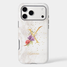 Florales Monogramm Namensinitial X Buchstabe perso