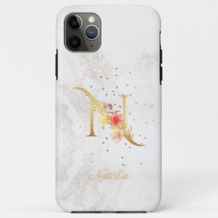 Florales Monogramm Namensinitiale N Buchstabe pers Case-Mate iPhone Hülle