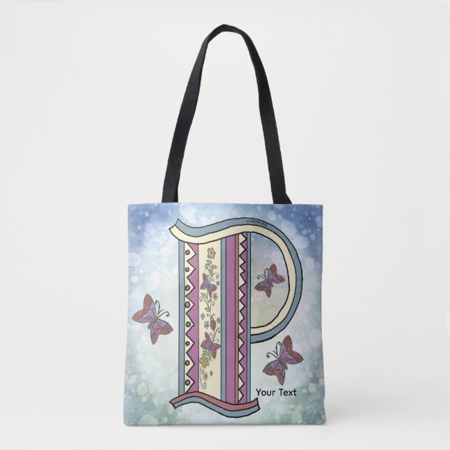 florales Monogramm P (Vorderseite)