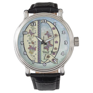 florales Monogramm Q Armbanduhr